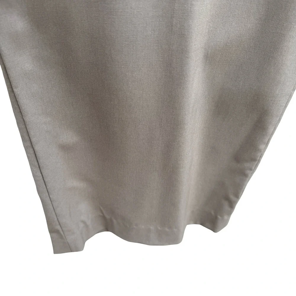 Linda Allard Ellen Tracy Minimalist Wool Blend Wide Leg Trousers Brown 14 NEW